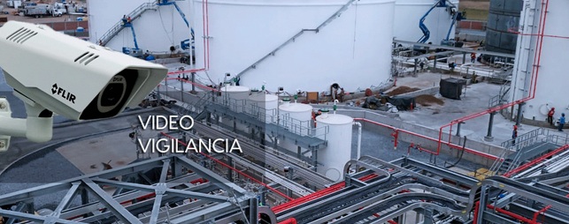 Instalación de cámaras en parque industrial